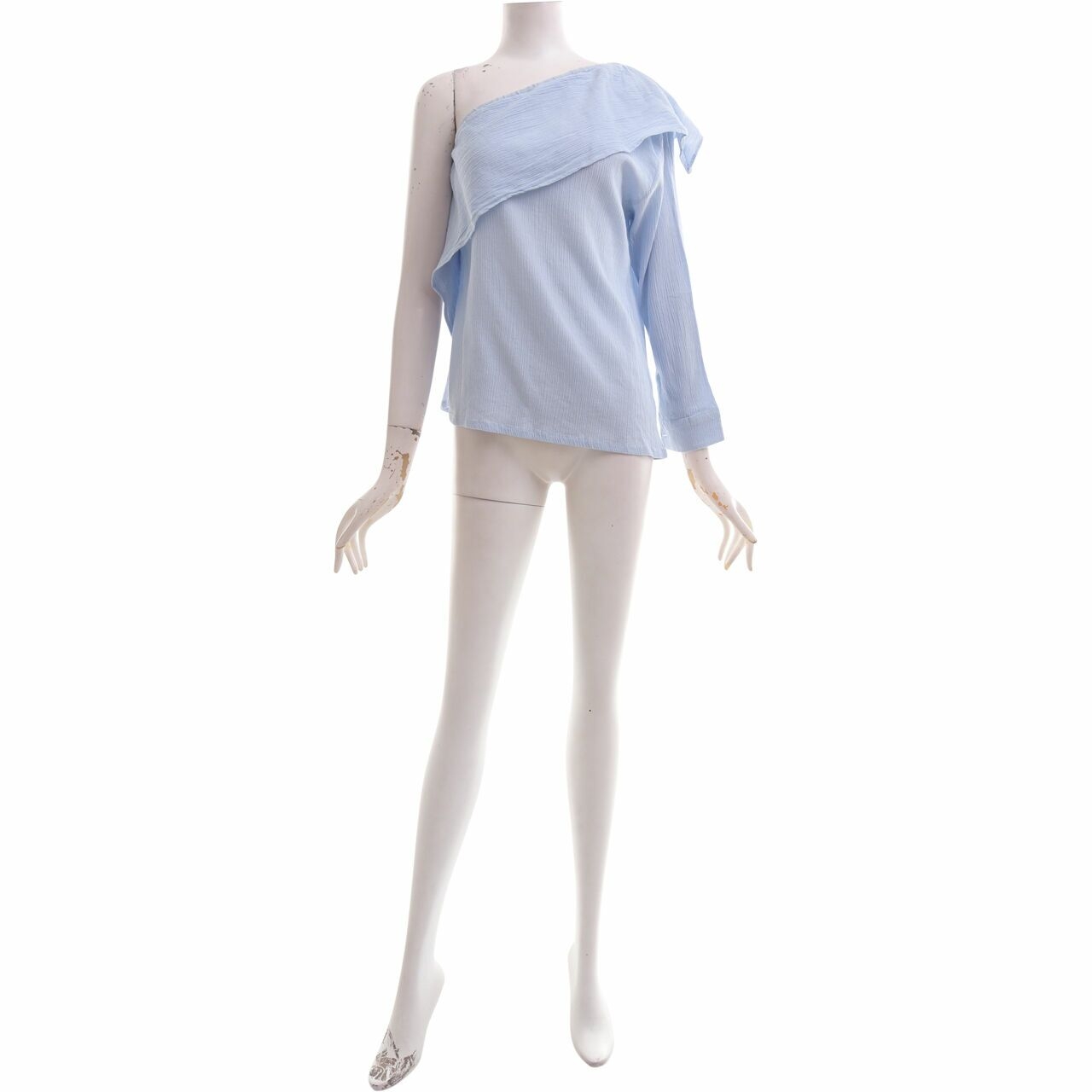 Private Collection Blue One Shoulder Blouse