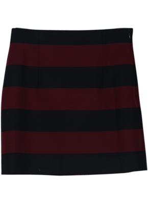Red and Black Striped Skirt