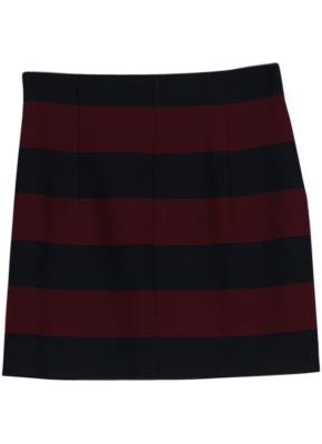 Red and Black Striped Skirt