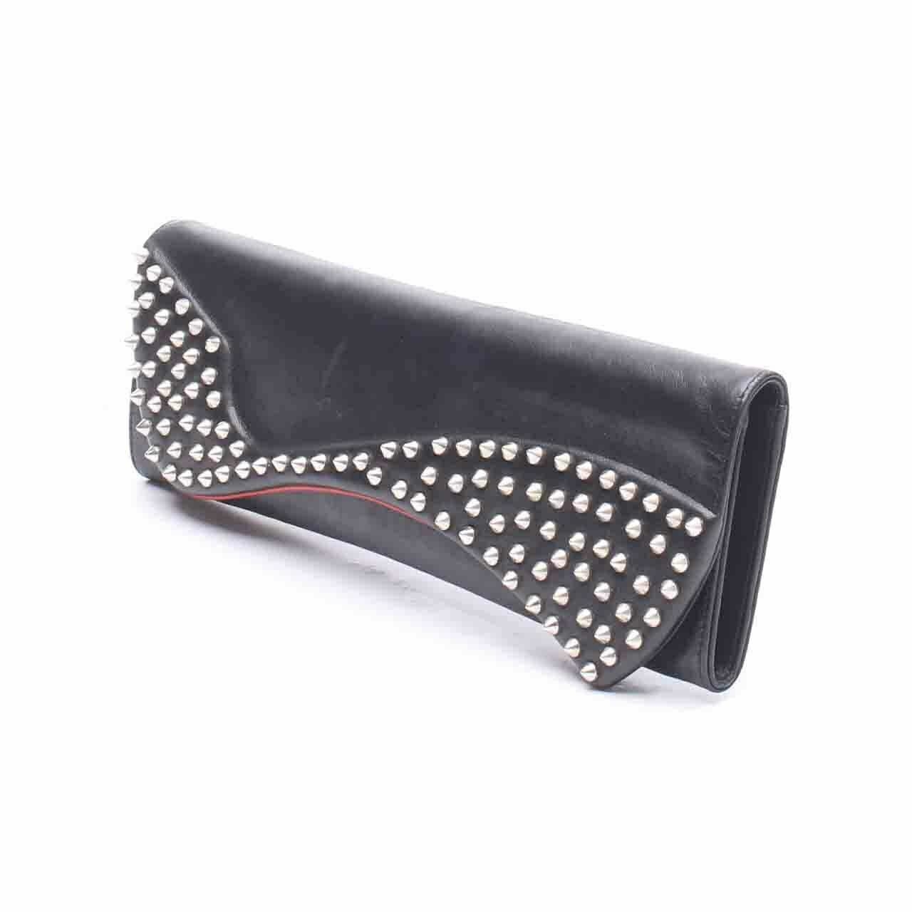 Christian Louboutin Pigalle Black with Silver Studs Clutch 