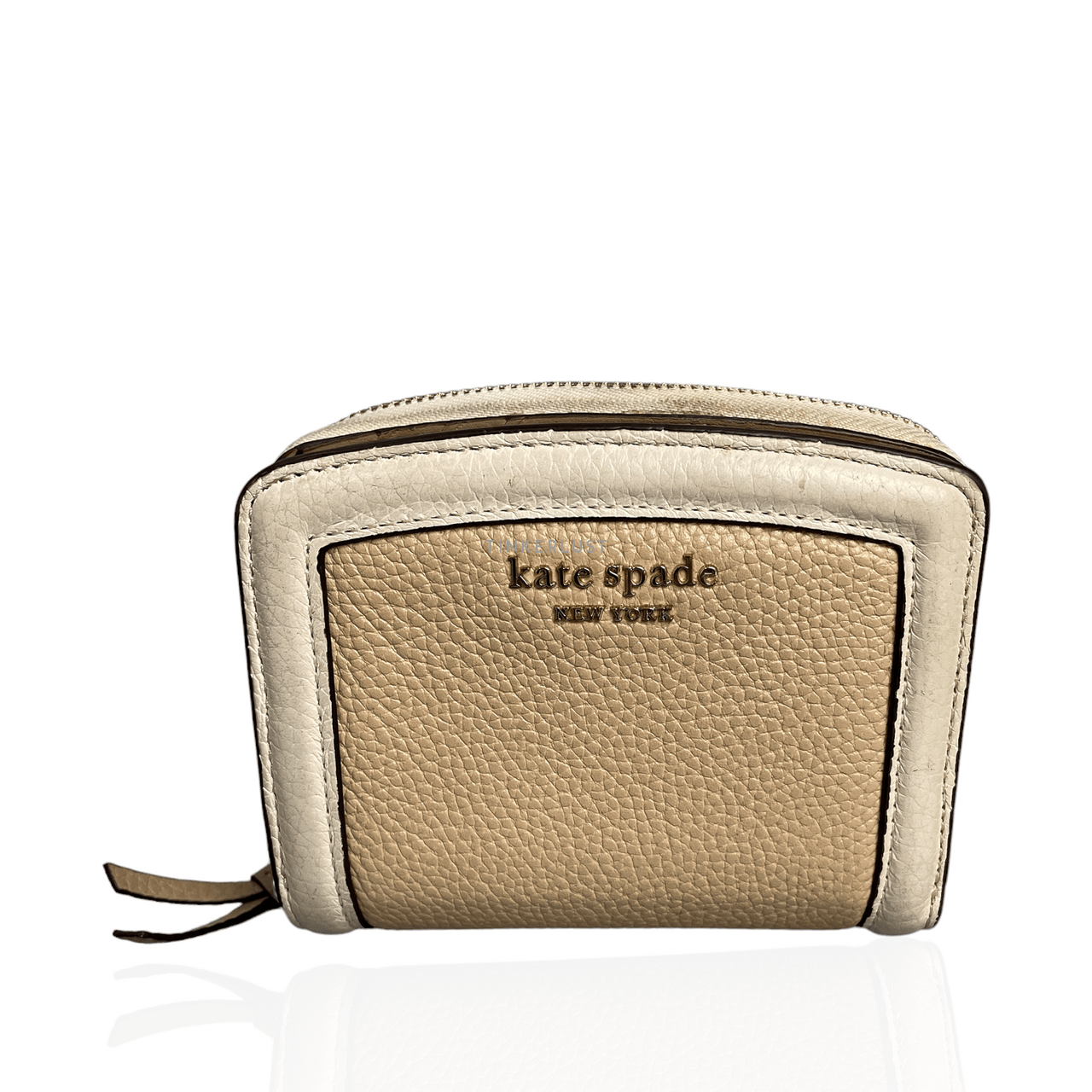Kate Spade Knott Colorblocked Beige Small Compact Wallet