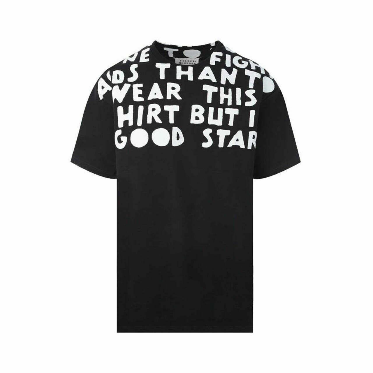 Maison Margiela AIDS Jersey T-Shirt Black Man