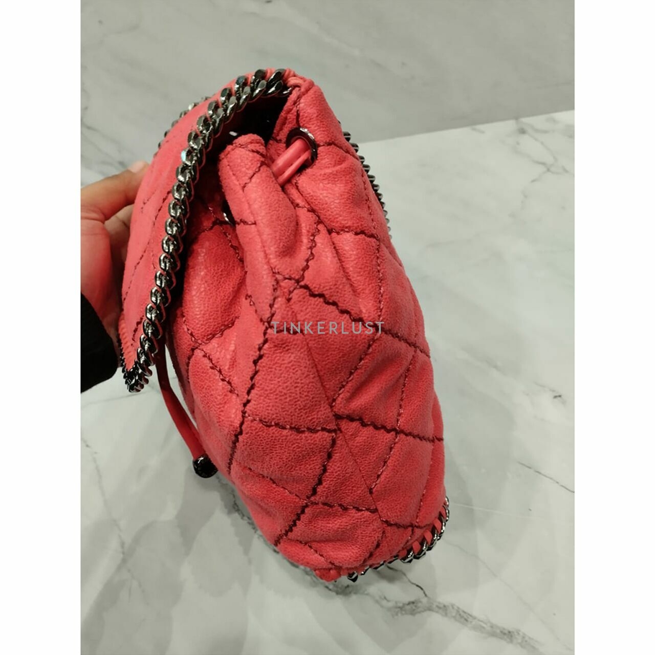 Stella McCartney Pink Falabella Quilted Mini Backpack 