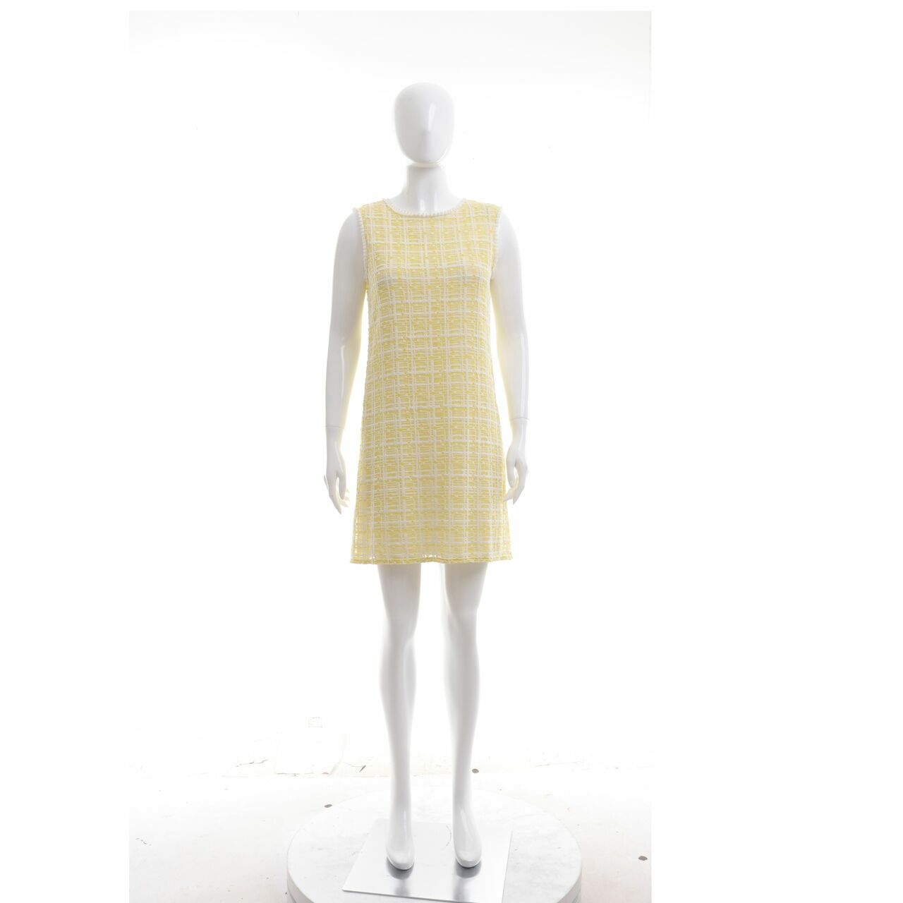 Max Studio Yellow & White Mini Dress