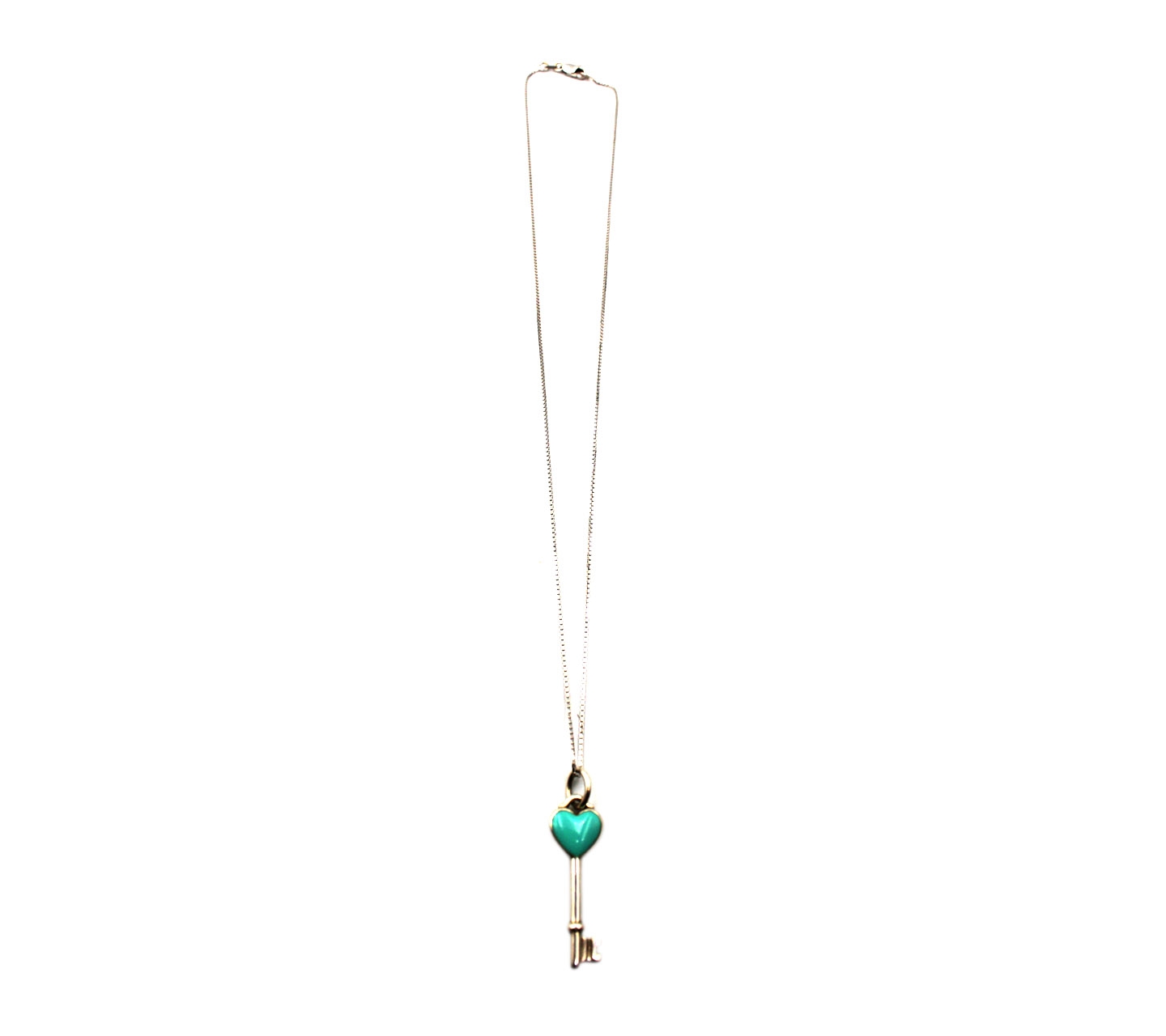 Tiffany & Co. Turquoise & Silver Love Key Necklaces