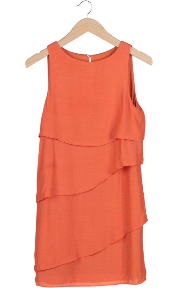 Orange Layered Midi Dress