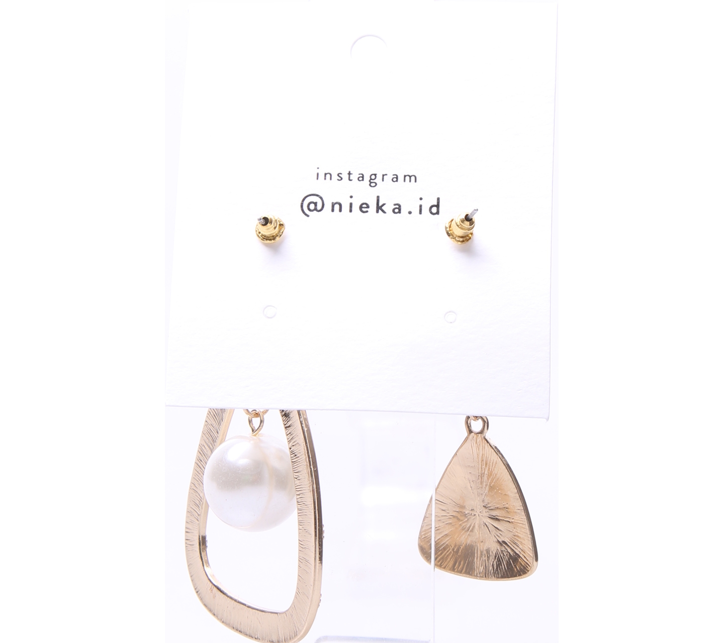 Nieka Gold And White Earrings Jewellery