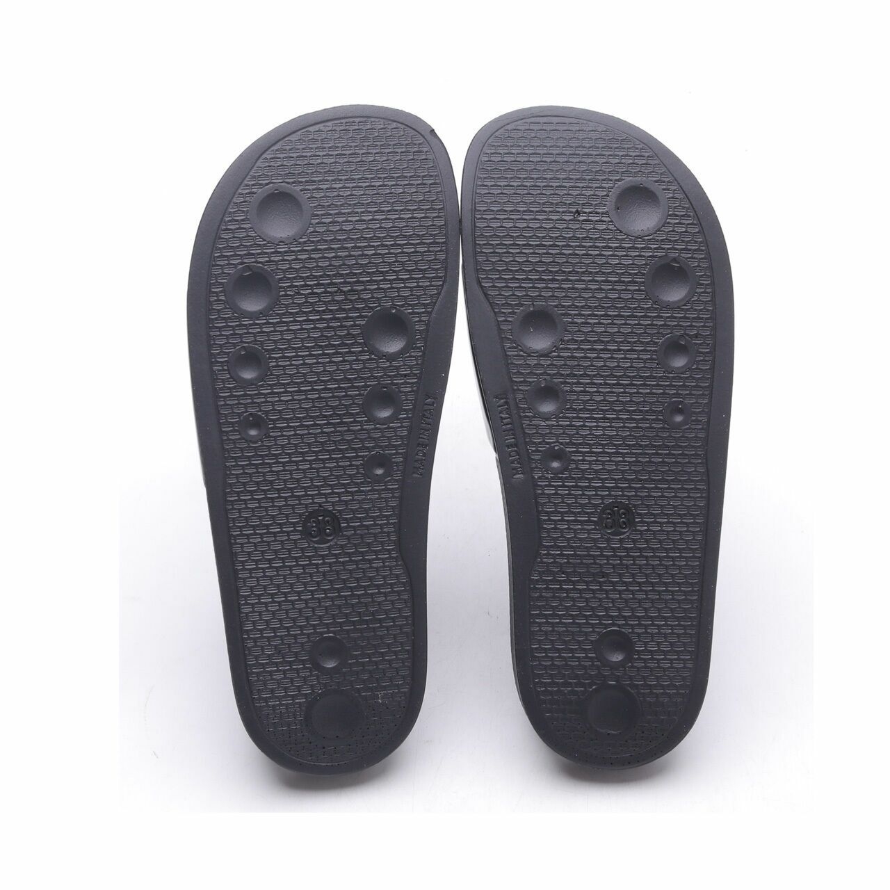 Moschino Pvc With Logo Black Slides Sandals