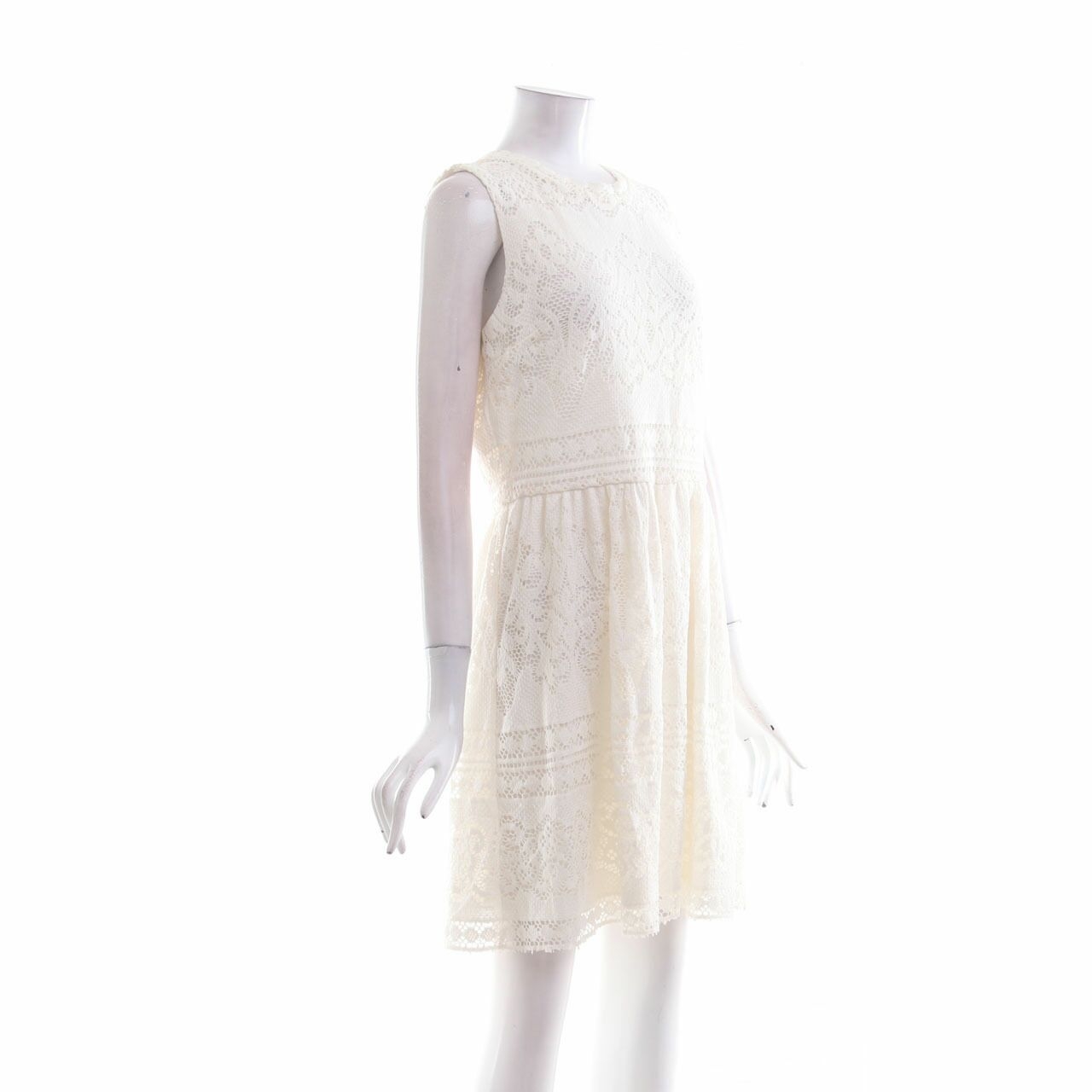 H&M White Lace Mini Dress
