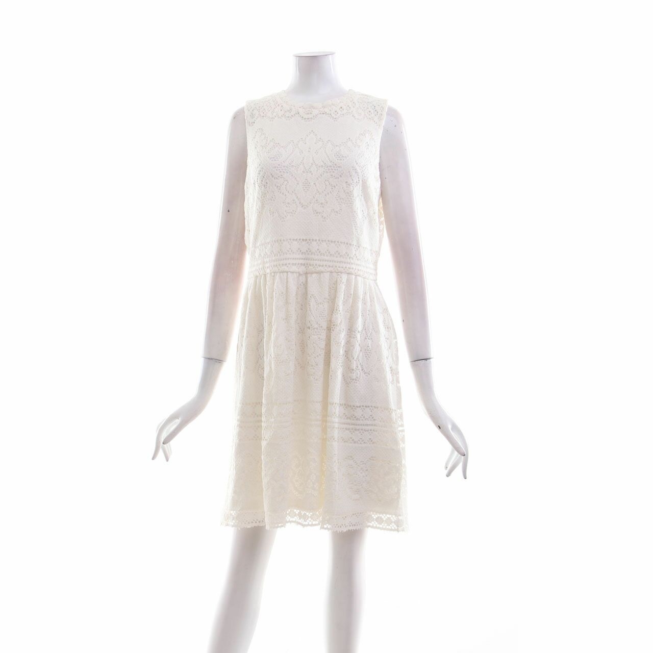 H&M White Lace Mini Dress