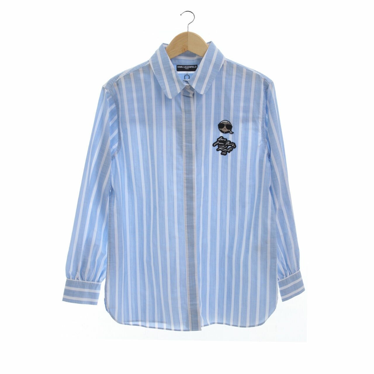 Karl Lagerfeld Stripes Blue with Patch Shirt 