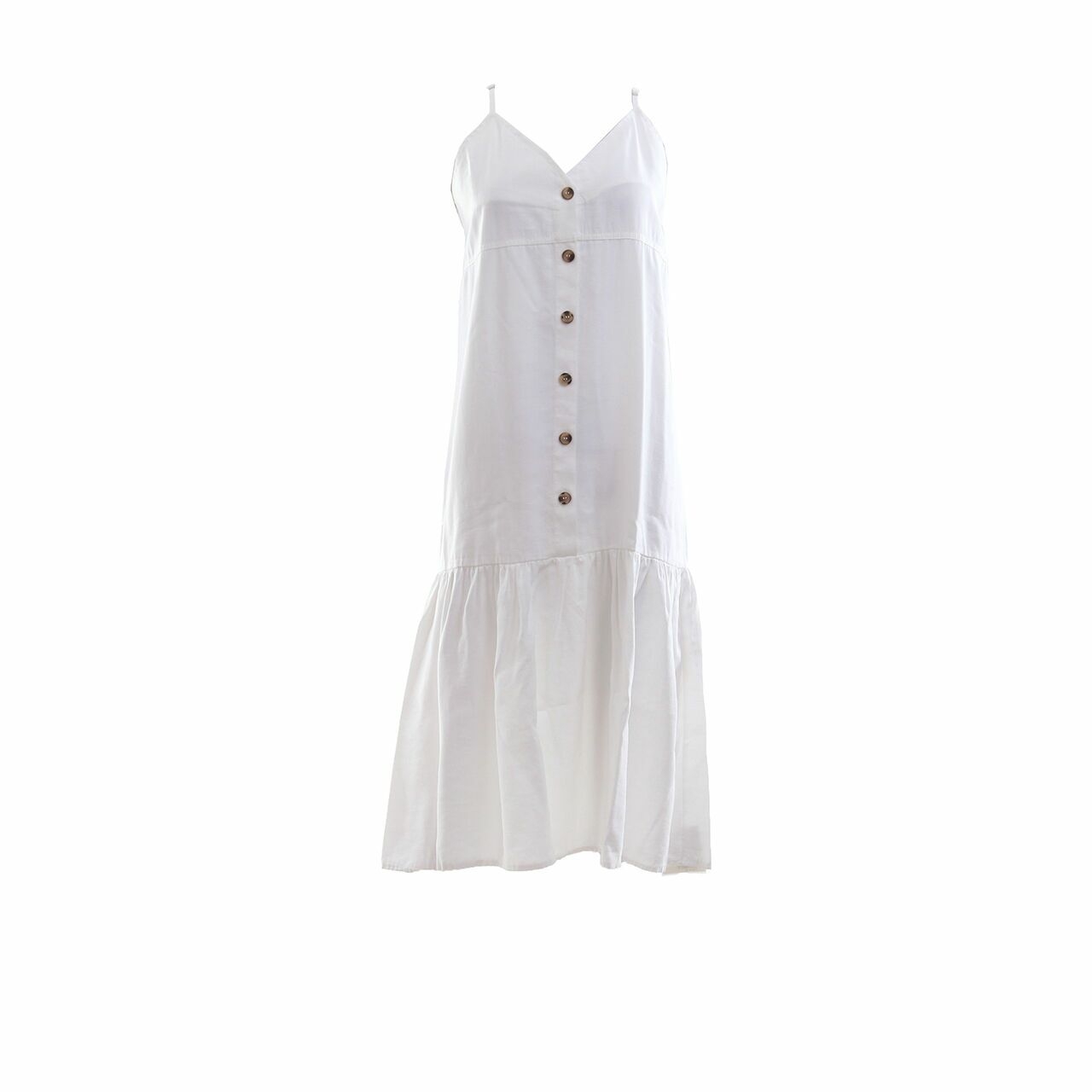 This is April White Midi Dress