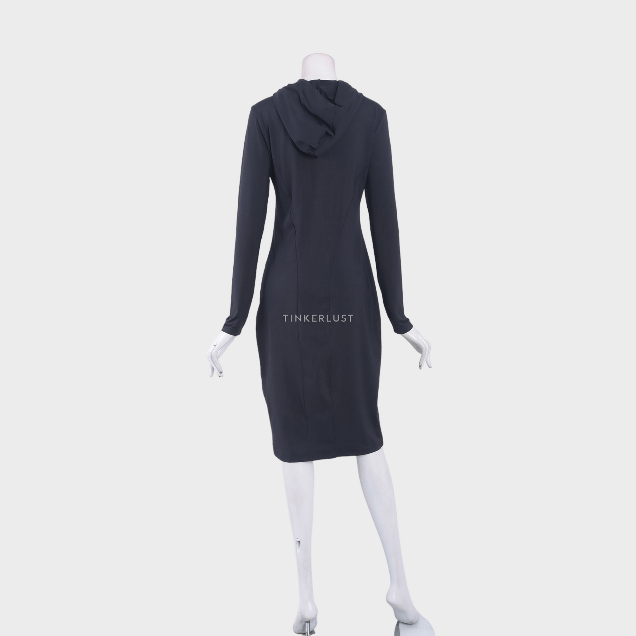Zara Black Hoodie Midi Dress