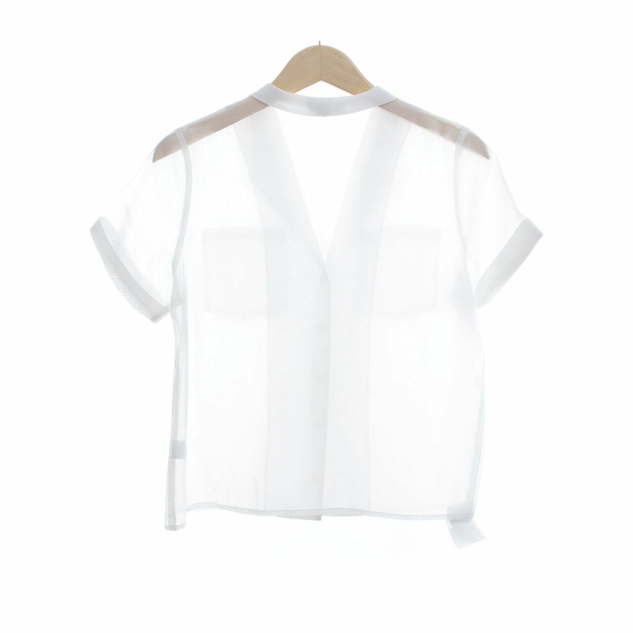 Pomelo. White Sheer Shirt
