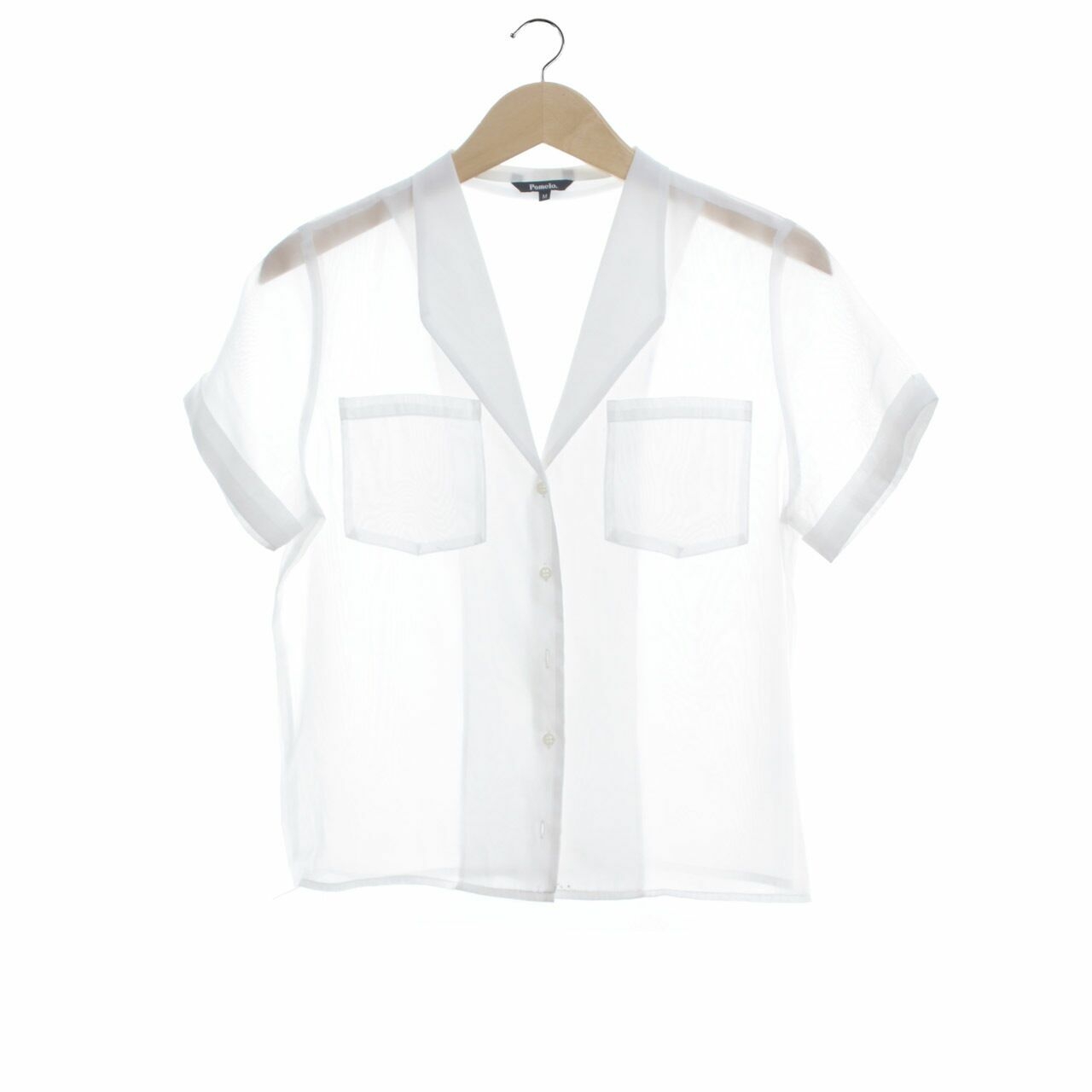 Pomelo. White Sheer Shirt