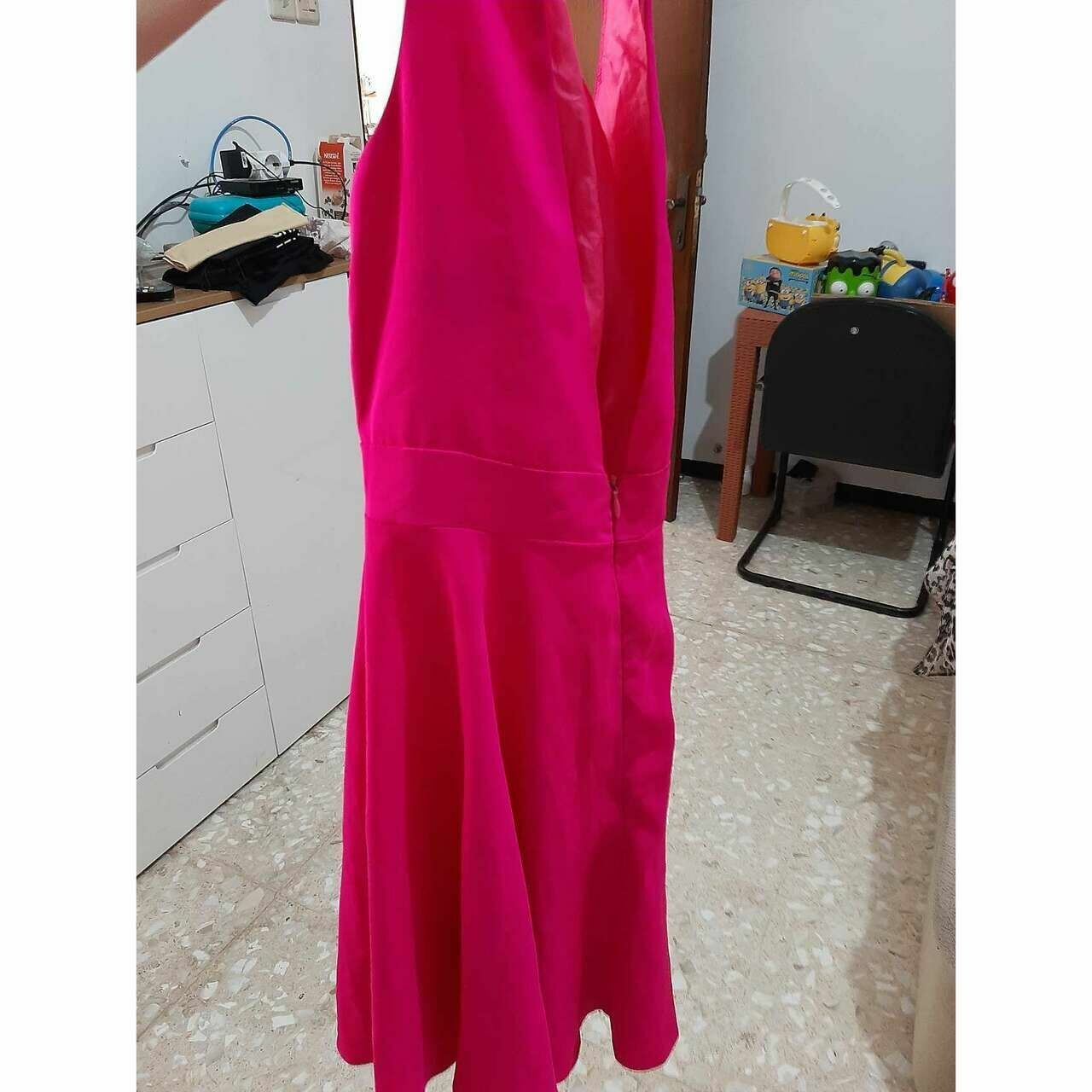 New Look Pink Plaid Mini Dress