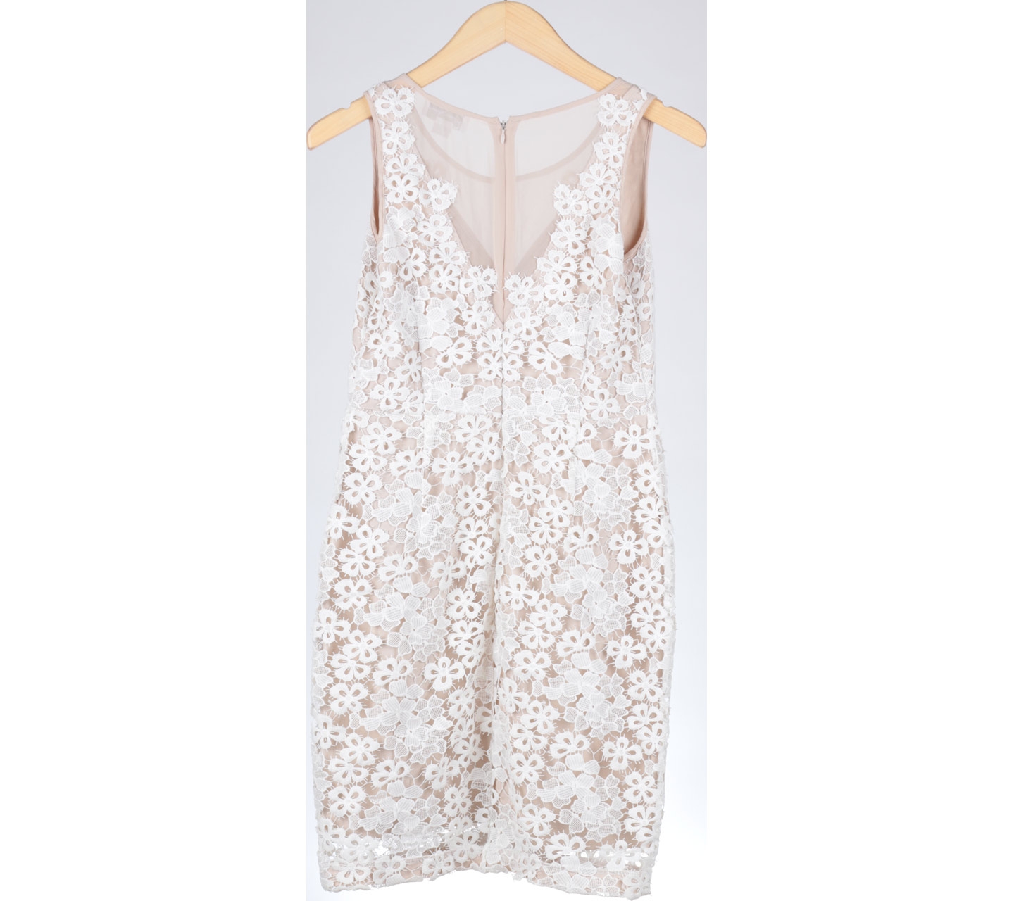 Jessica Simpson White And Cream Lace Mini Dress
