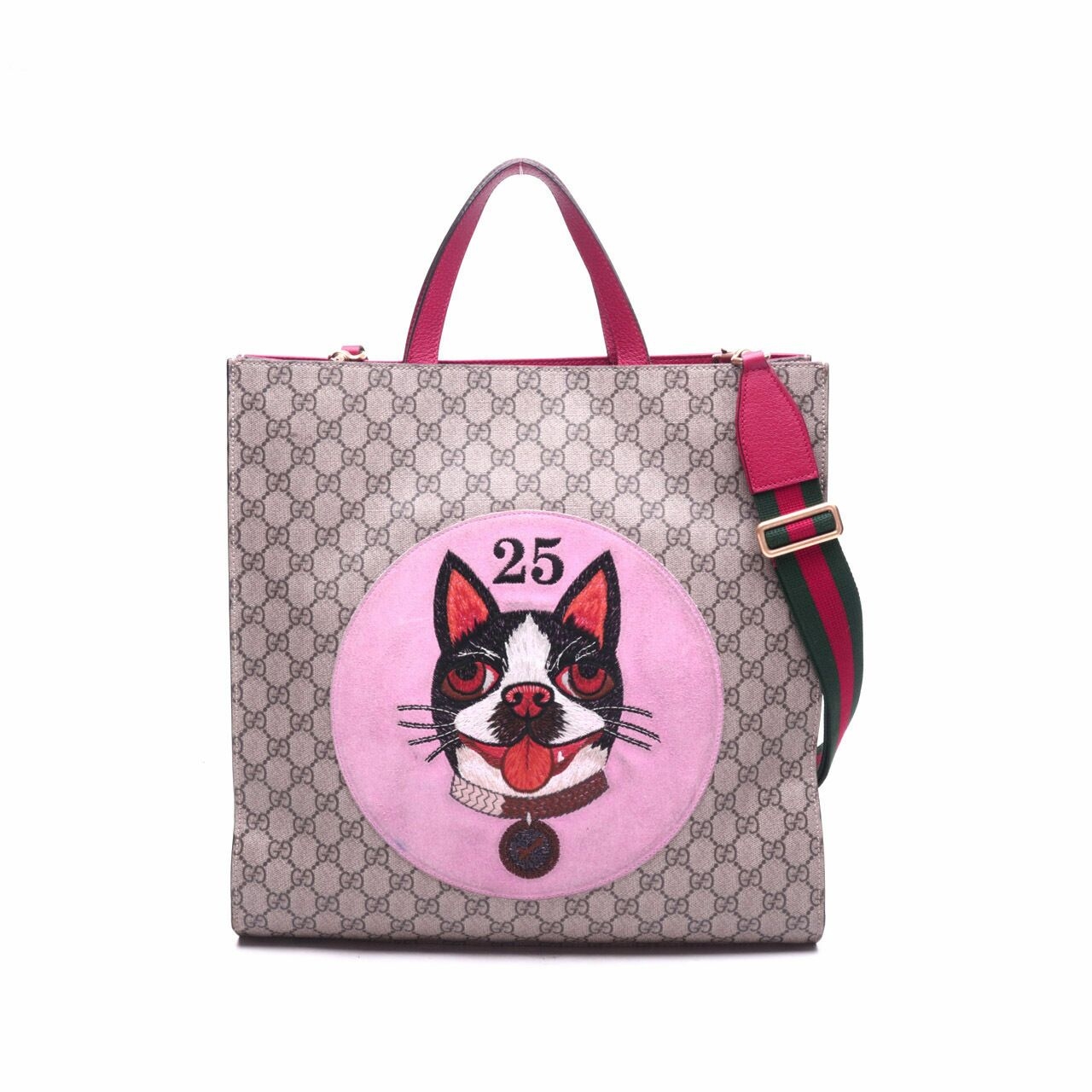 Gucci GG Supreme Bosco Brown/Beige/Pink Tote Bag