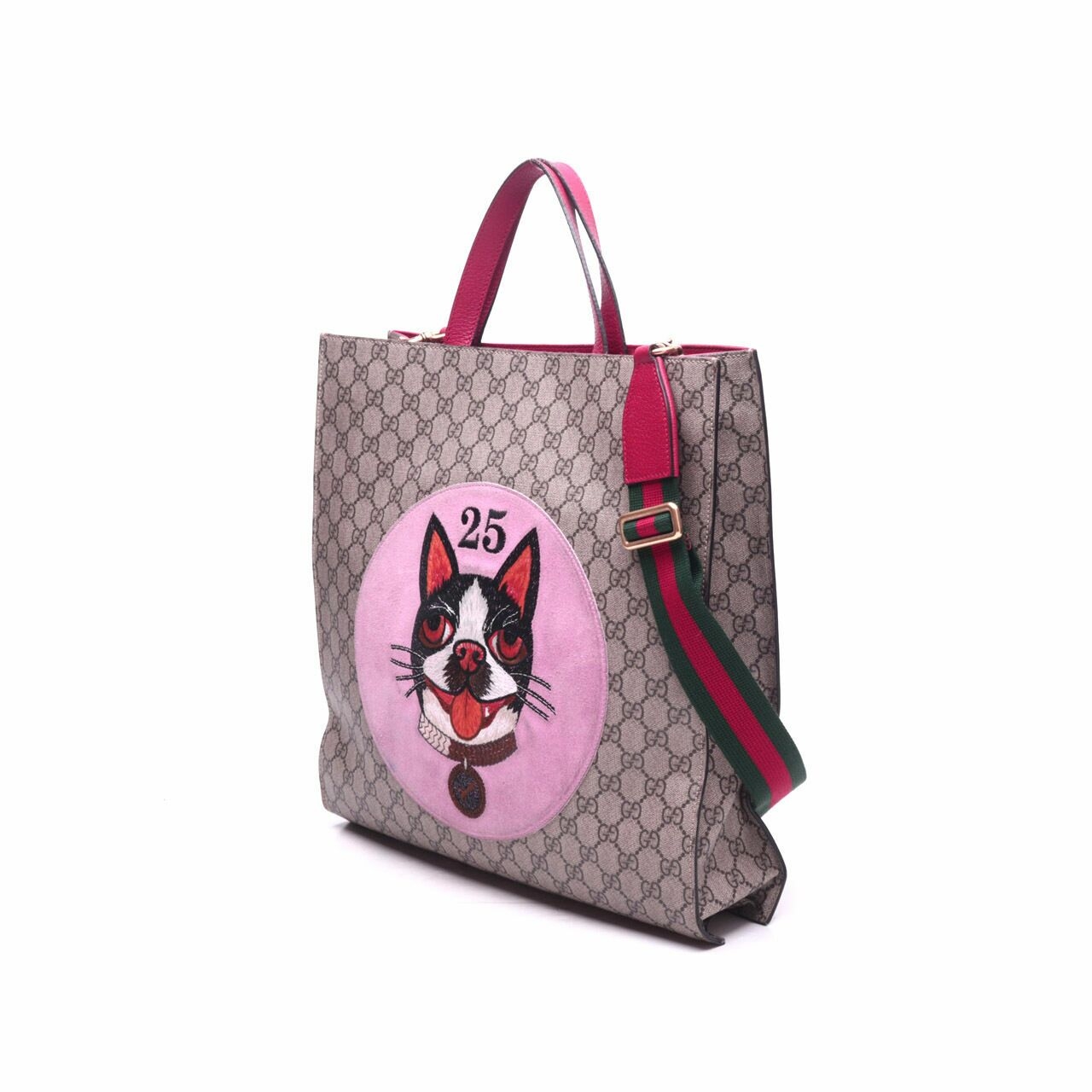Gucci GG Supreme Bosco Brown/Beige/Pink Tote Bag