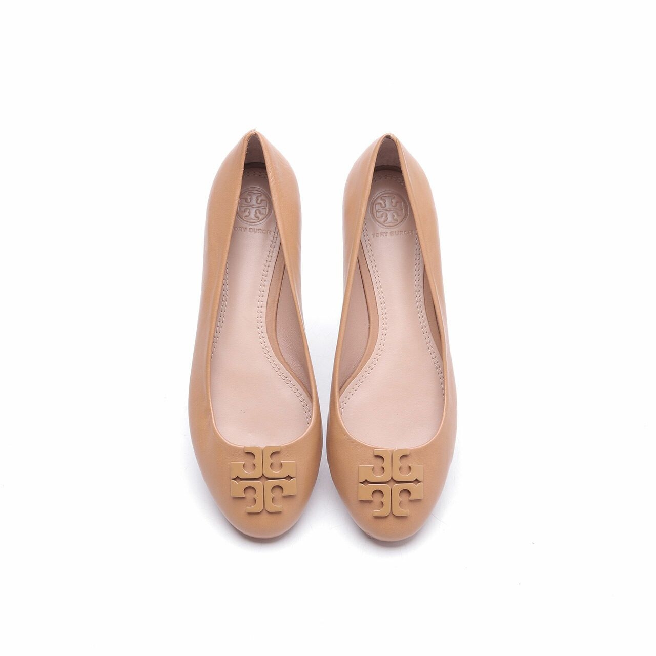 Tory Burch Lowell 2 Leather Blond Flats Shoes