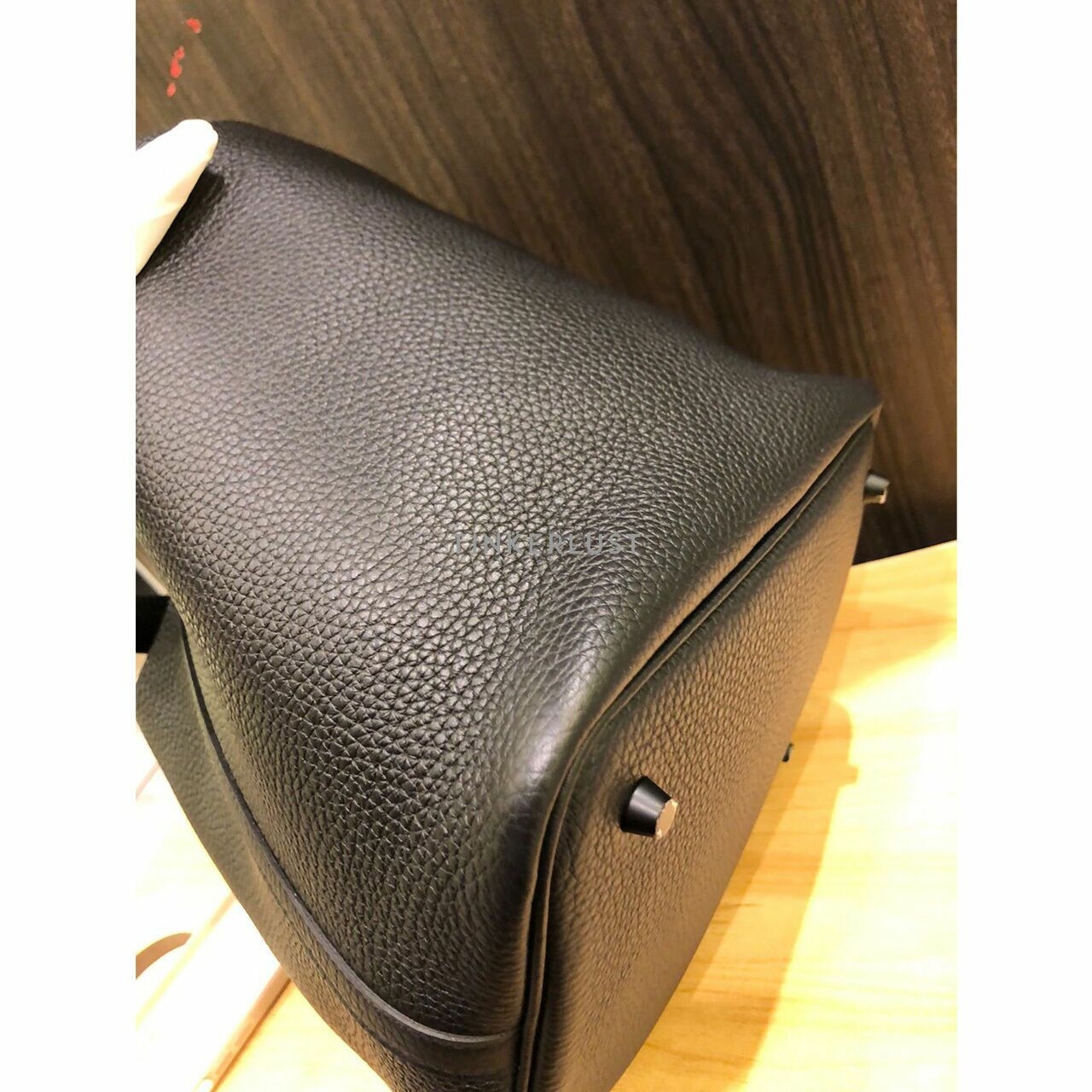 Hermes Picotin 22 Noir Taurillon Clemence #Z Handbag