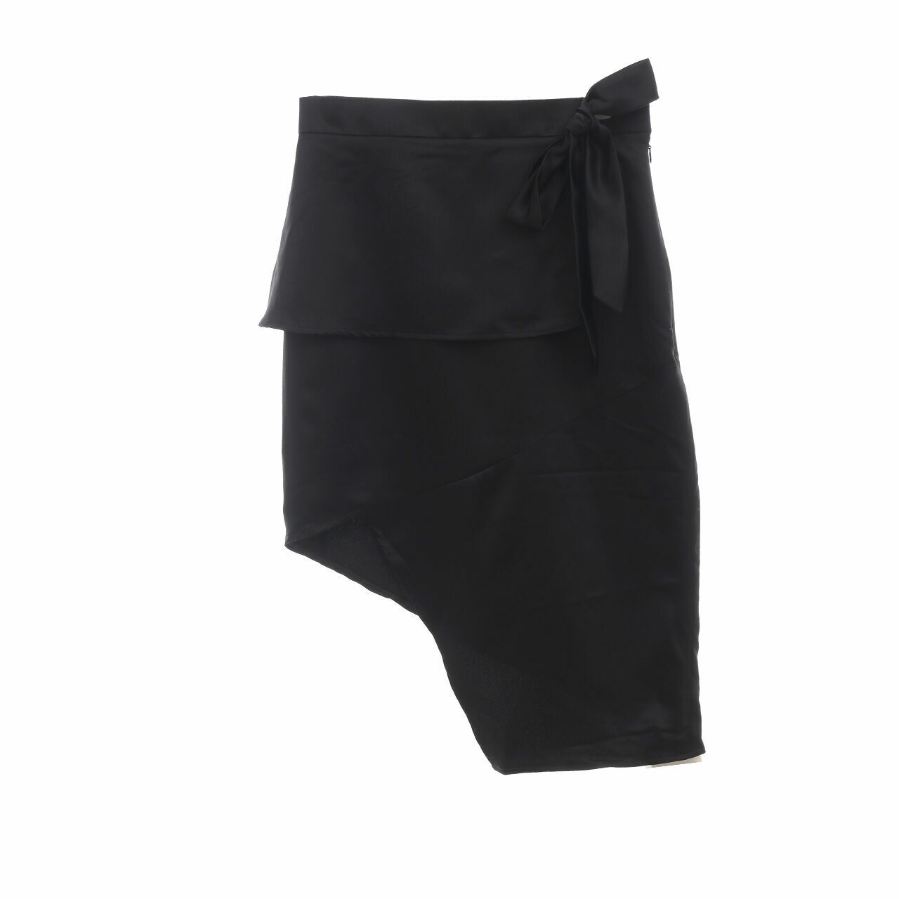 ANJA The Label Black Asymmetrical Mini Skirt