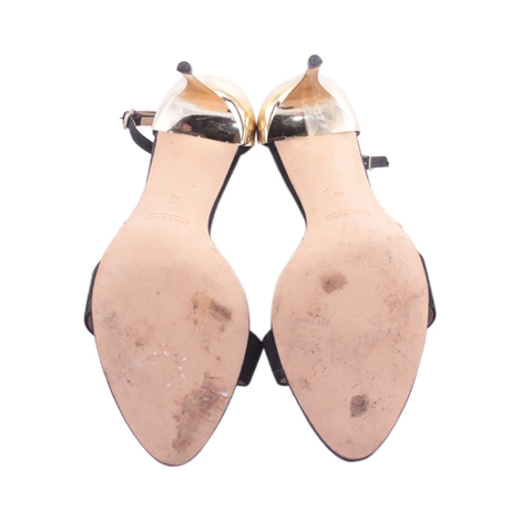 Zara Black and Gold Combined Heels