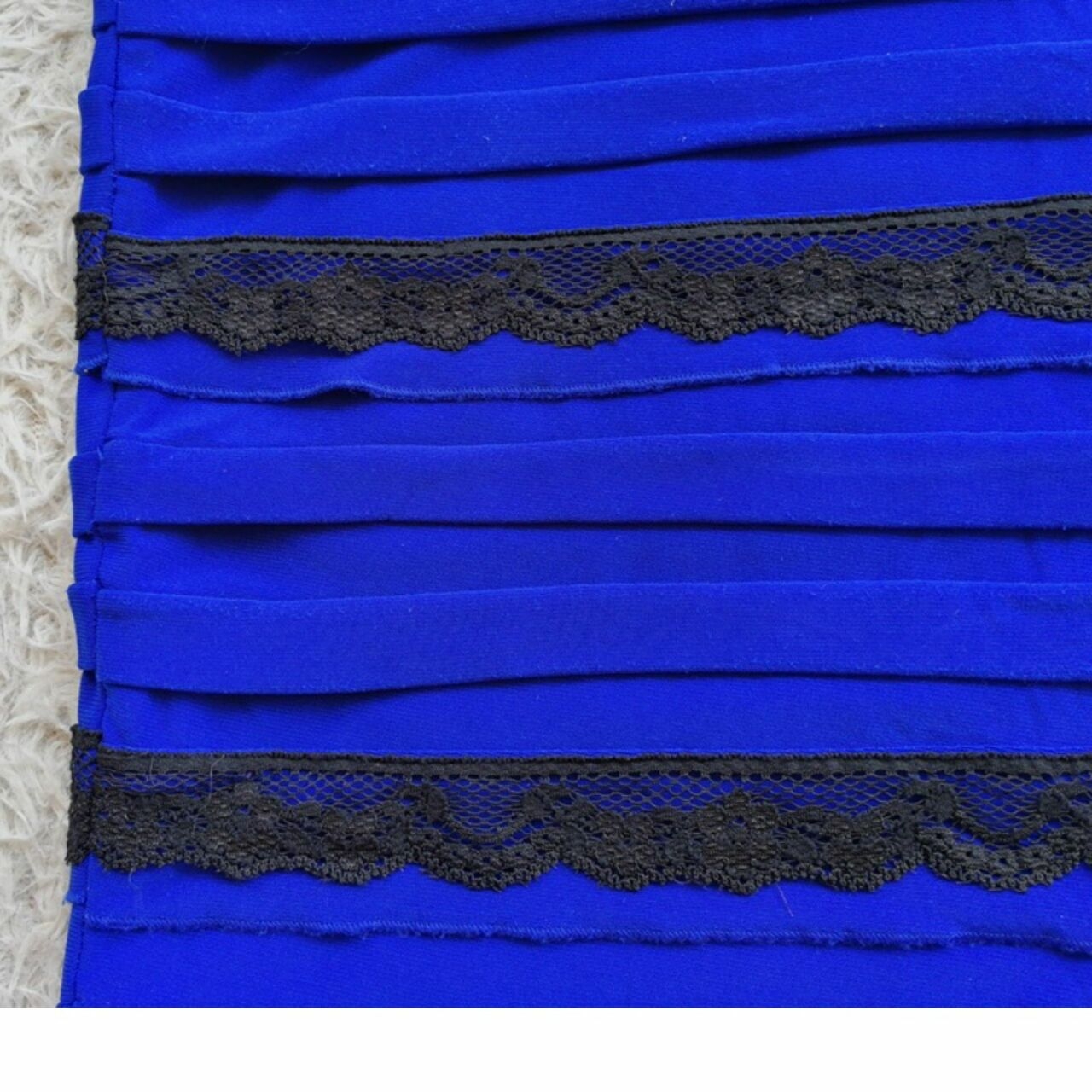 Adrianna Papell Blue & Black Midi Dress