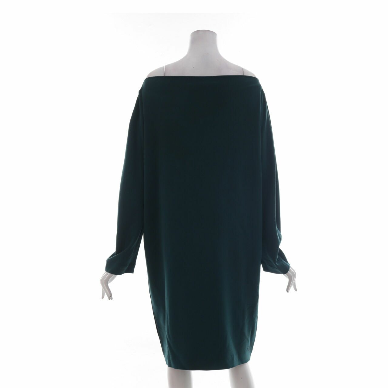 Diane von Furstenberg Dark Green Midi Dress Long Sleeve
