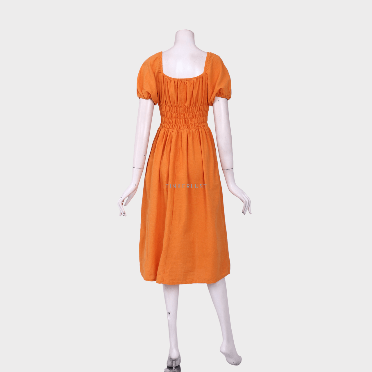 Private Collection Orange Slit Midi Dress