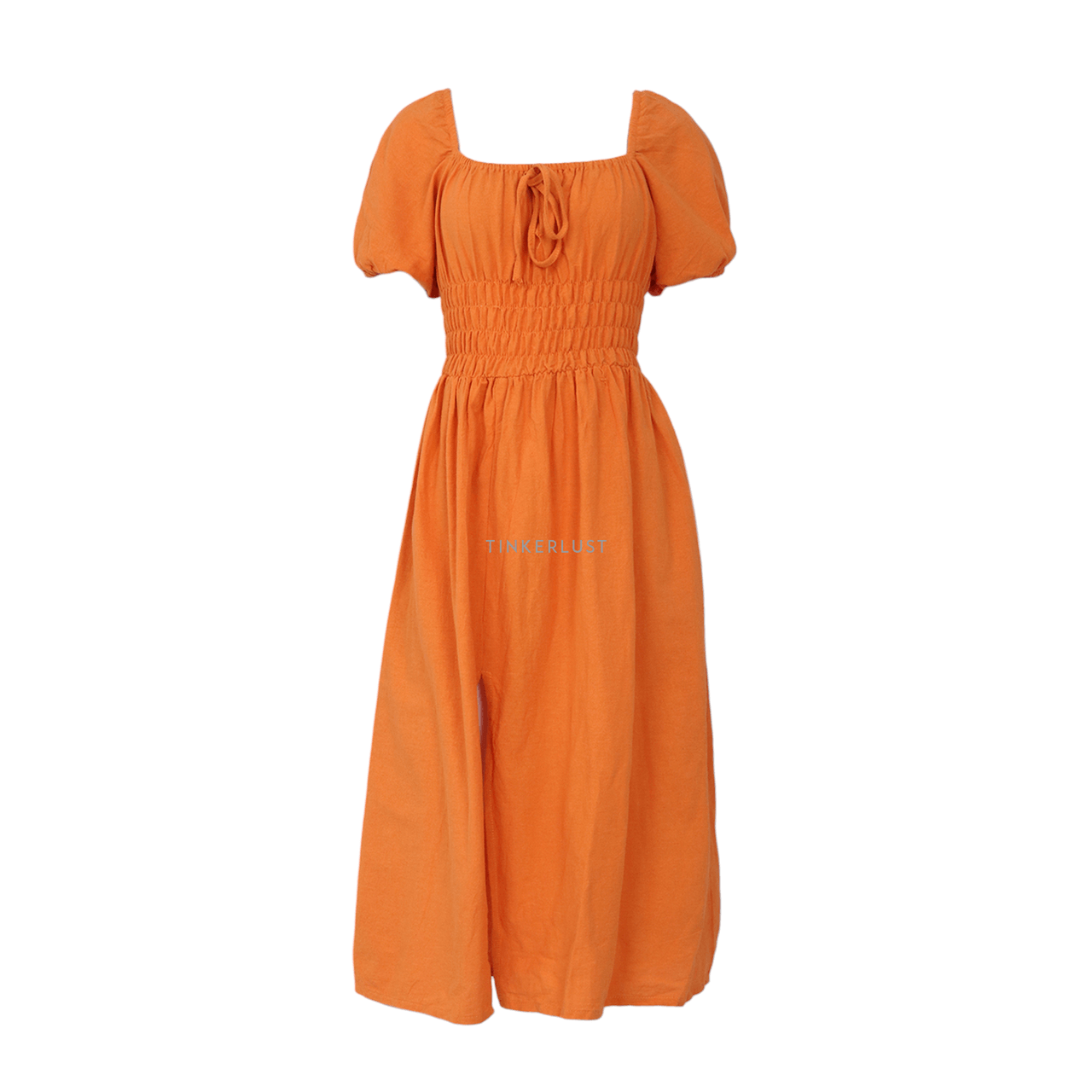Private Collection Orange Slit Midi Dress