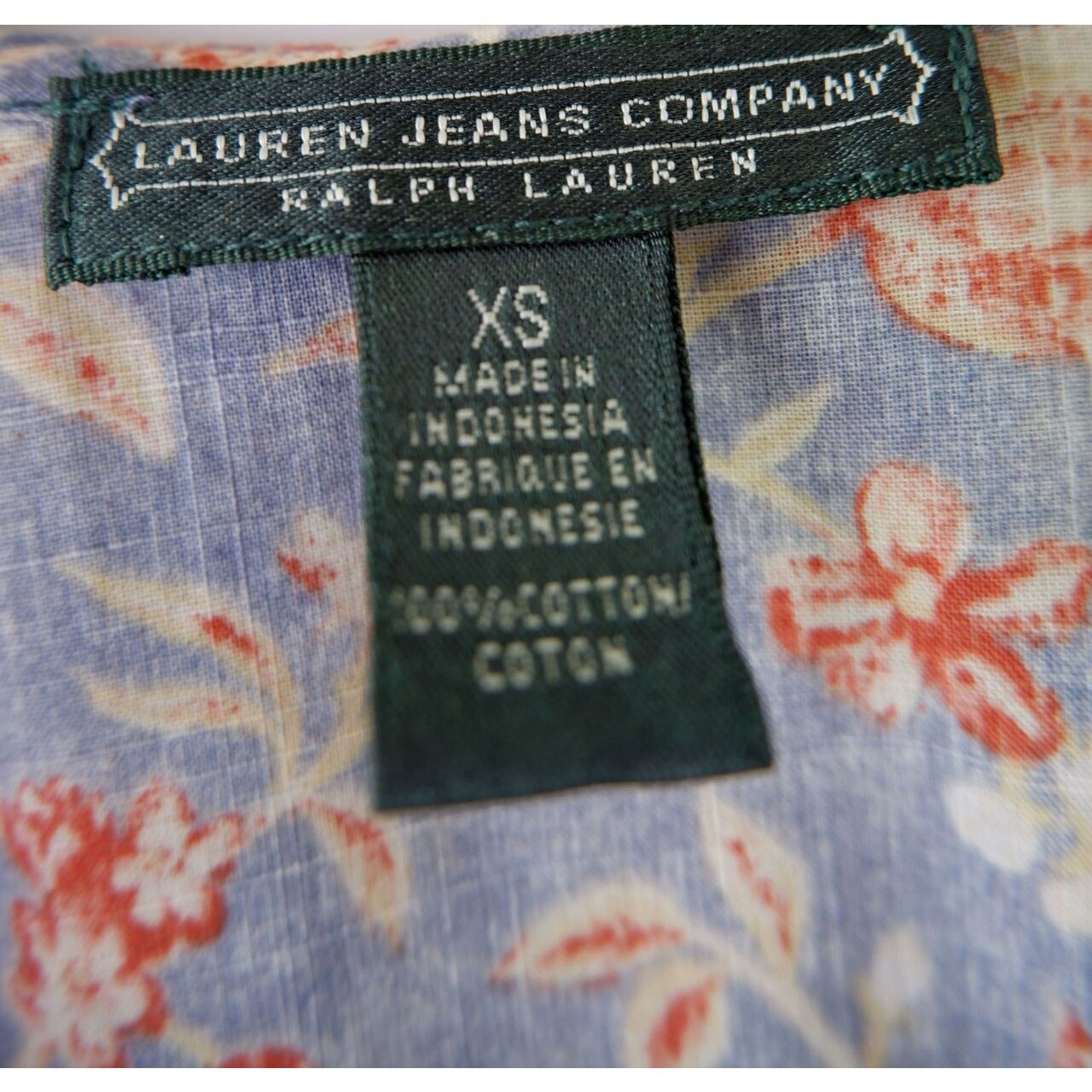 Ralph Lauren Blue Floral Wrap
