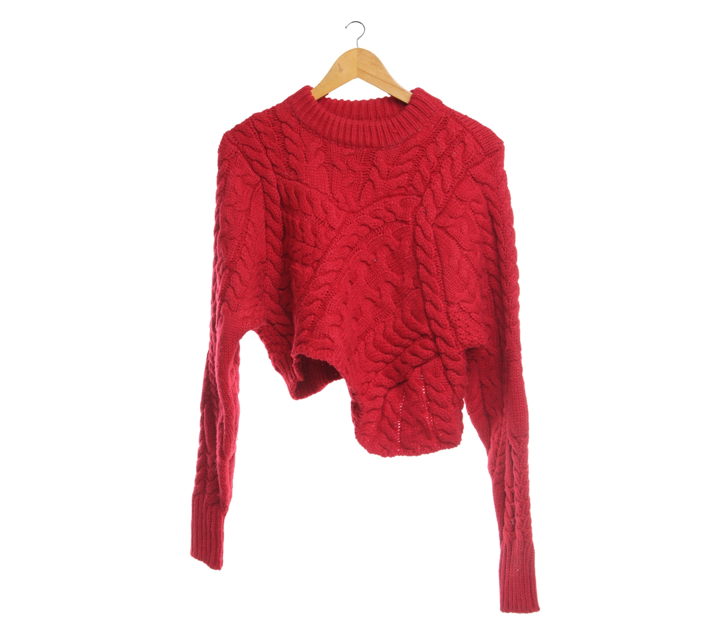 Kodz Red Knit Crop Sweater