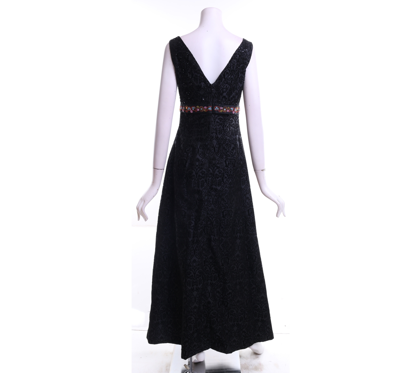 Sebastian Cristina Black Sequins Long Dress
