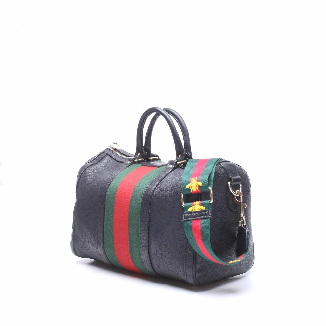  Gucci Boston Black Satchel Bag
