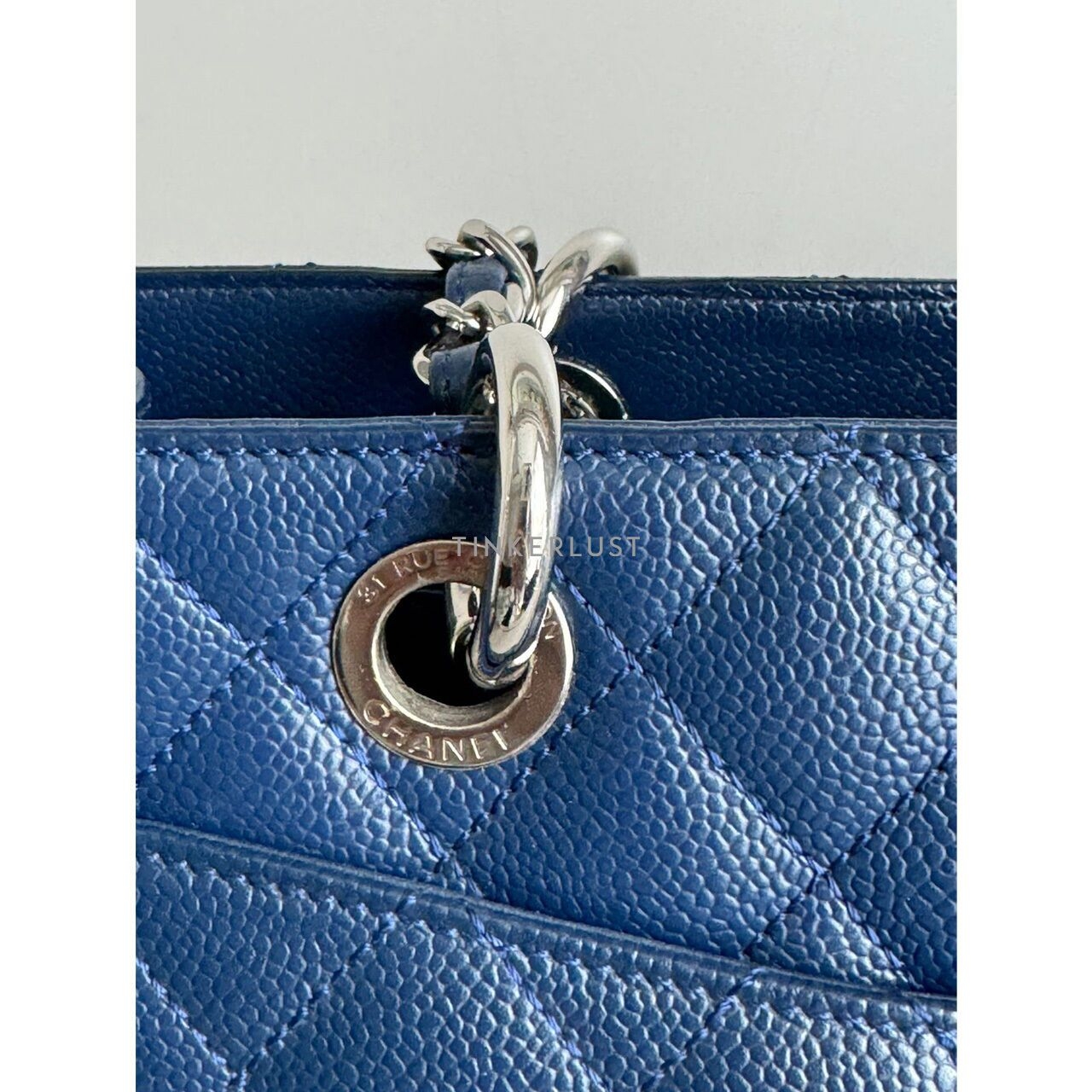 Chanel GST Blue Caviar SHW #15 Tote Bag