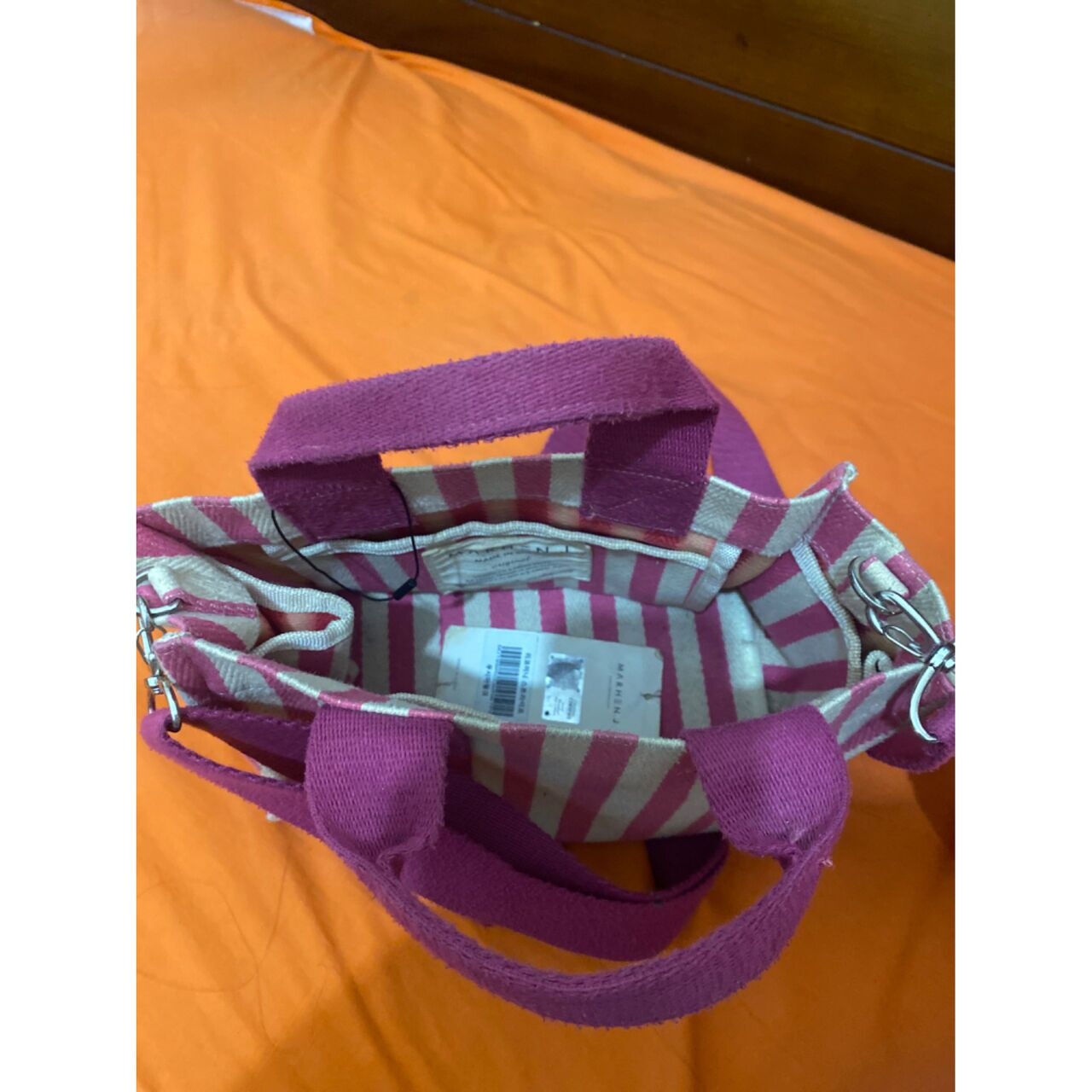 Marhen J Dusty Pink Stripes Sling Bag