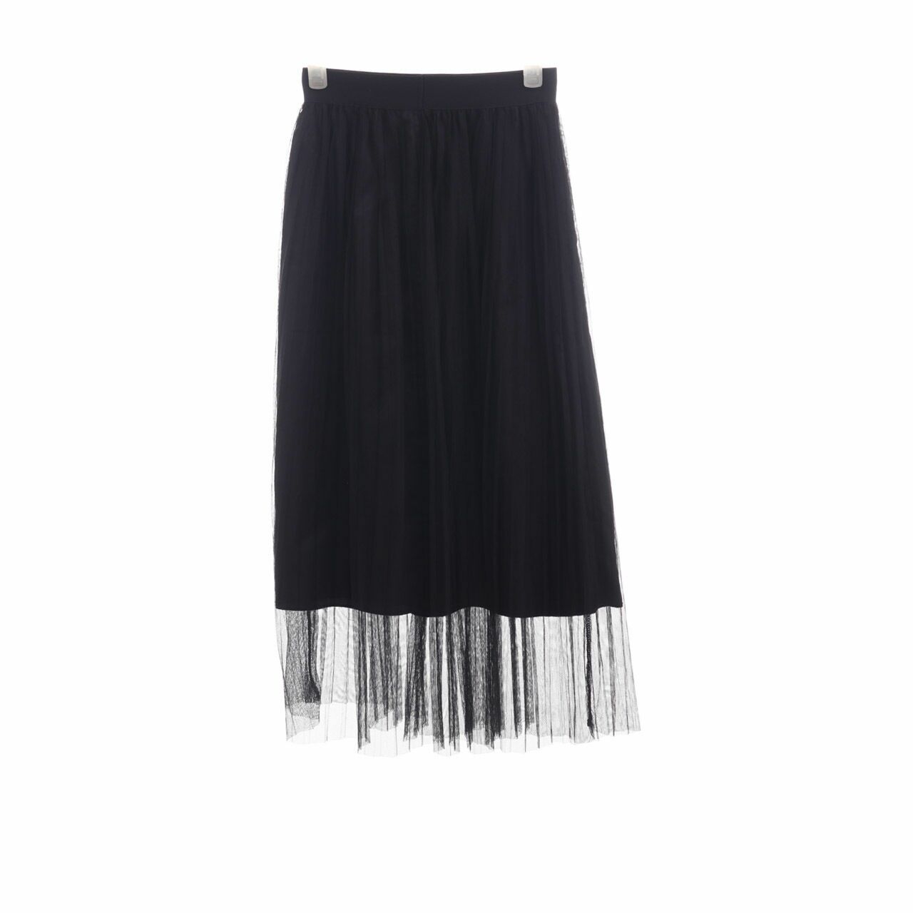 Zara Black Tule Midi Skirt
