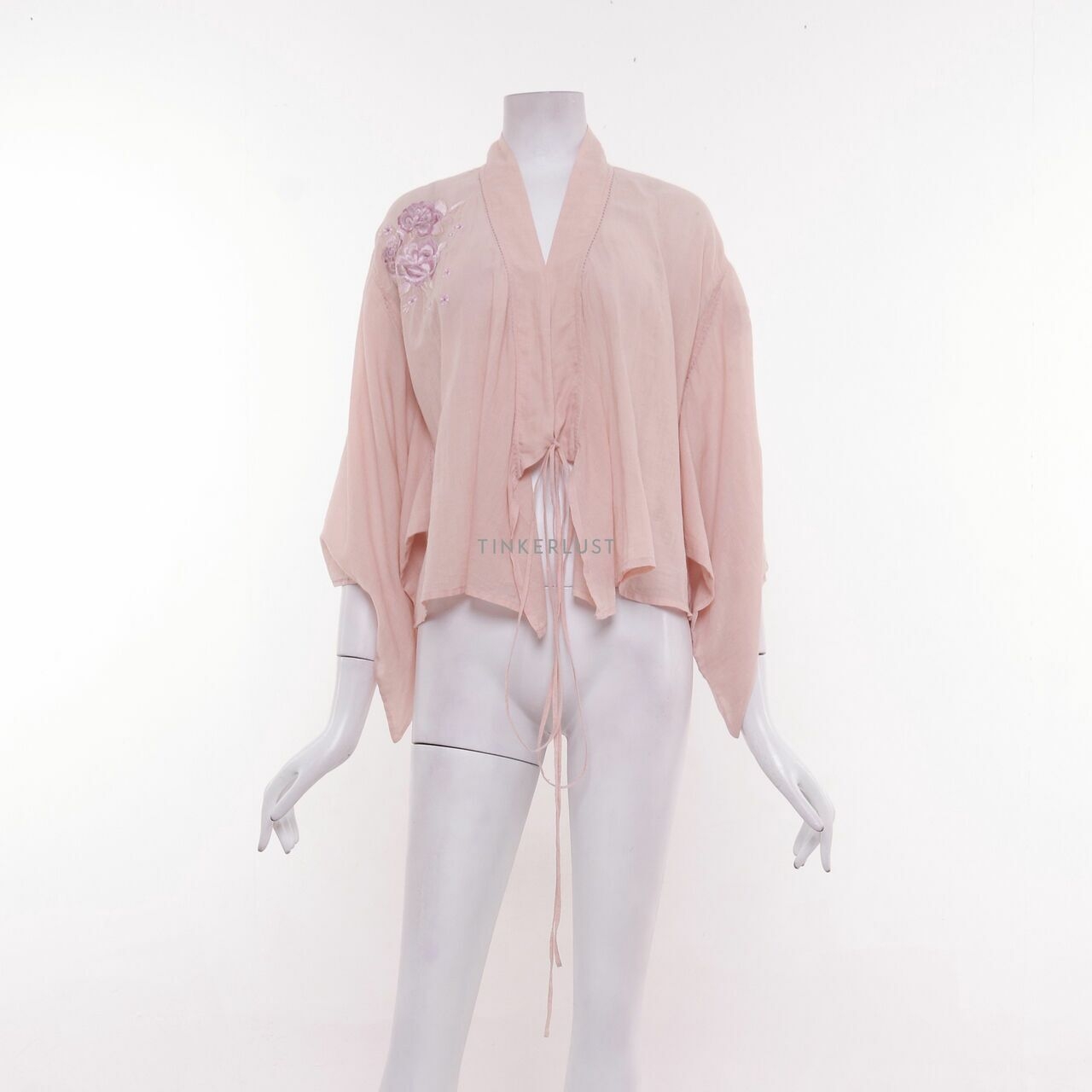 Studio 133 Biyan Pink Wrap Floral Embroider Shirt