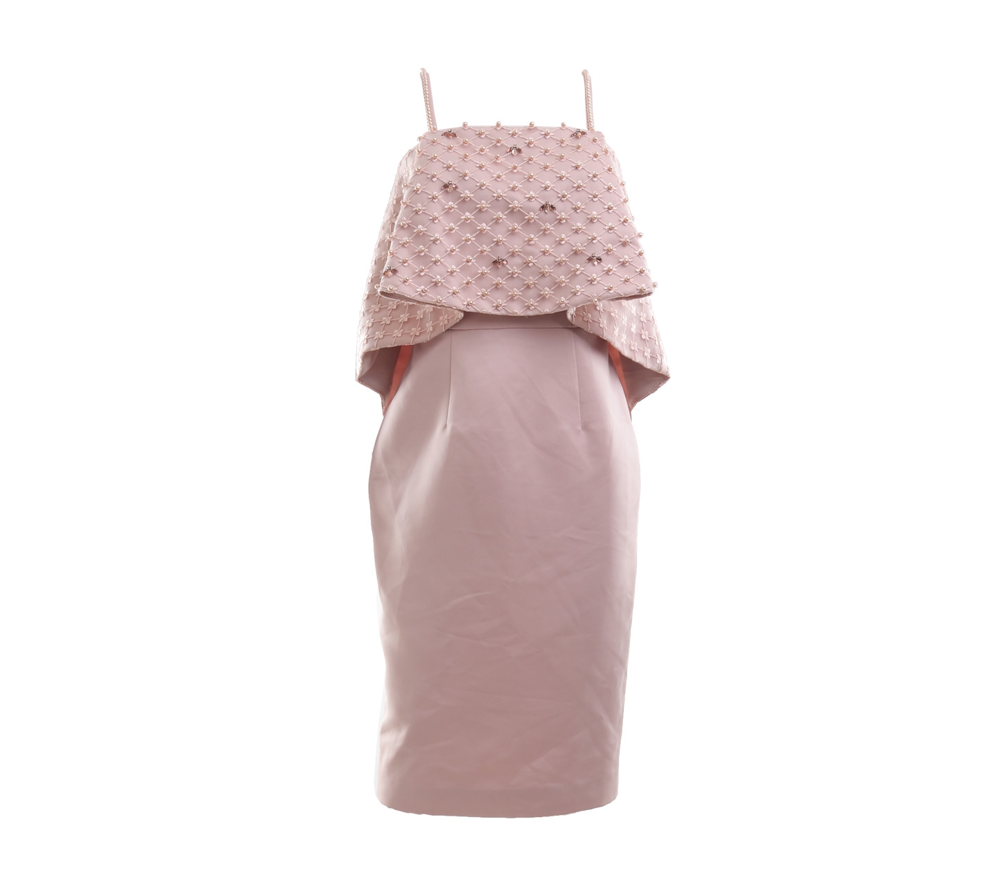 Diora Official Peach Pearls Mini Dress