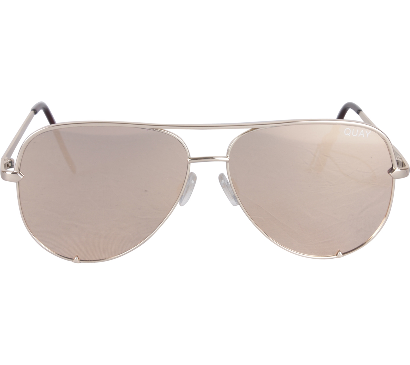 Quay Australia X Desi FLat Len Rose Gold High Key Sunglasses