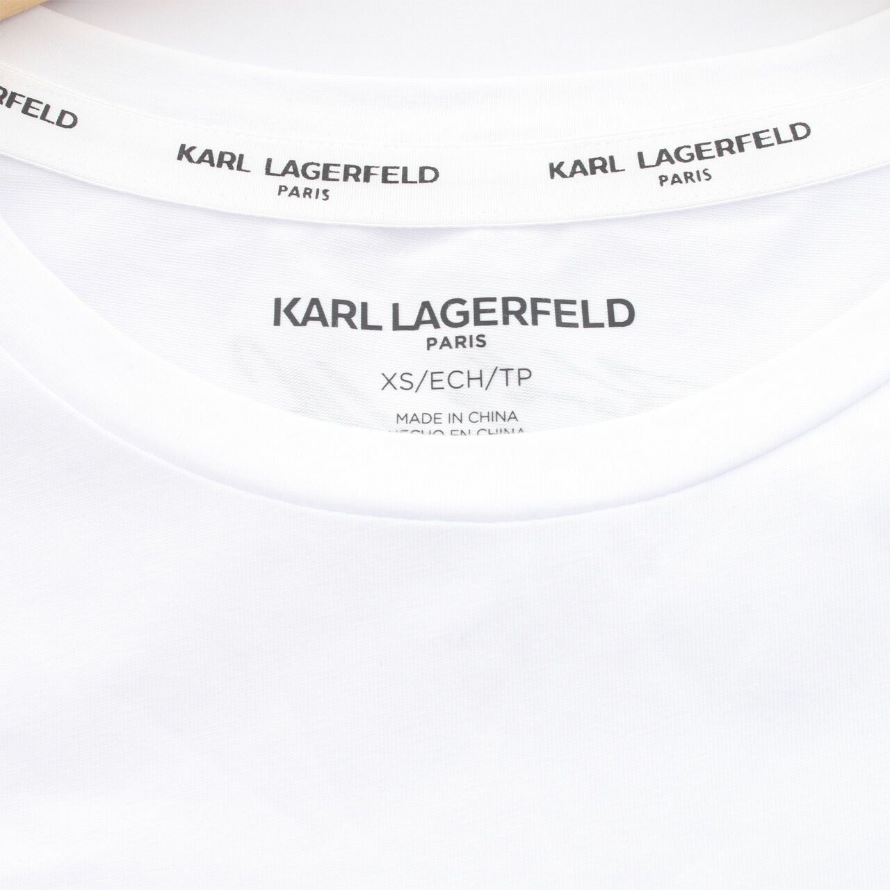 Karl Lagerfeld Paris White Graphic White Tshirt