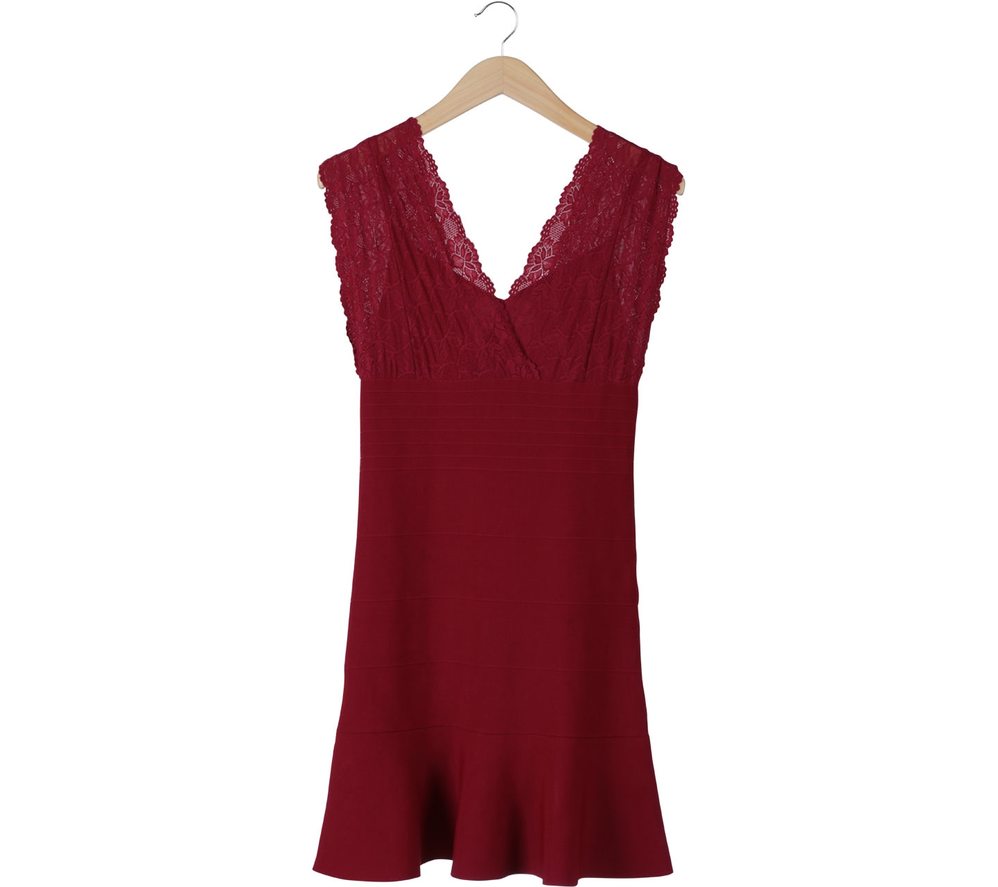 Guess Red Bodycon Lace Mini Dress