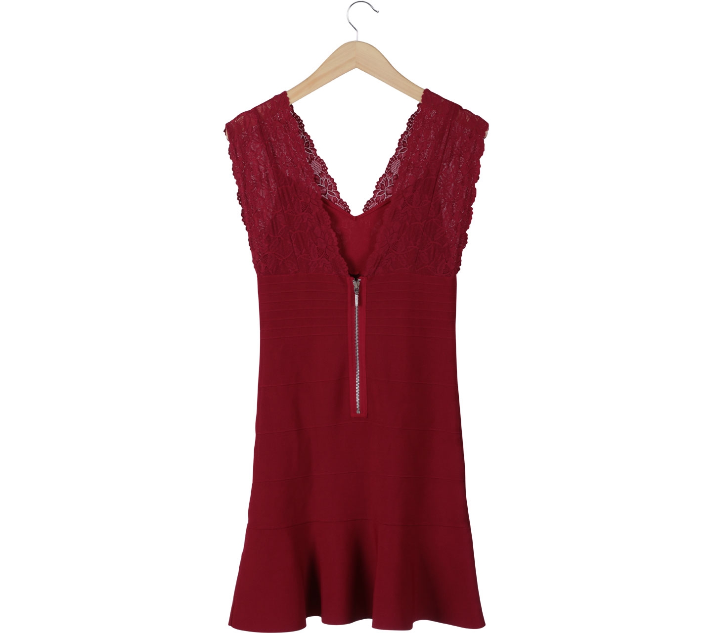 Guess Red Bodycon Lace Mini Dress