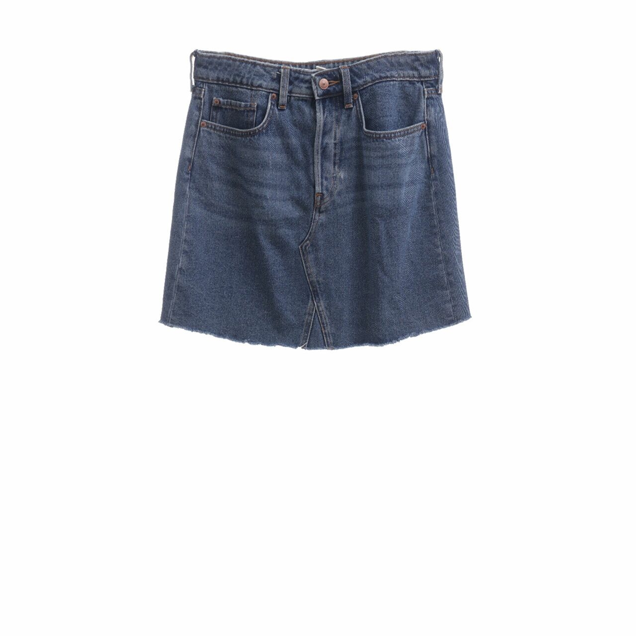 H&M Dark Blue Denim Mini Skirt