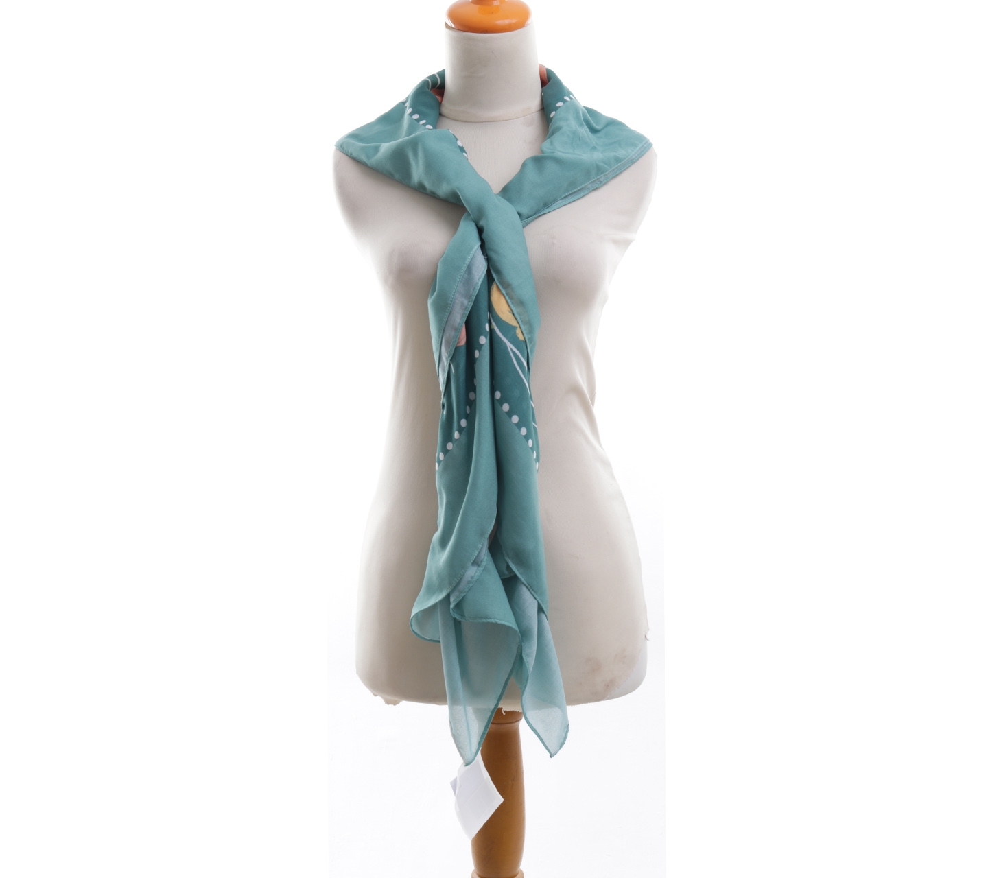 Tropis Green Floral Scarf