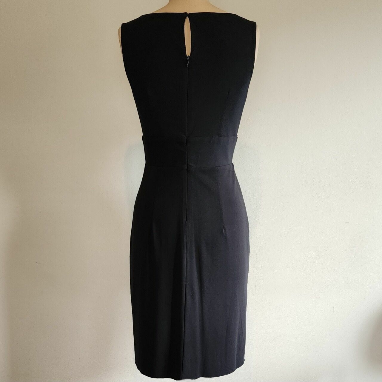 Blumarine Black Organic Sleeveless Midi Dress