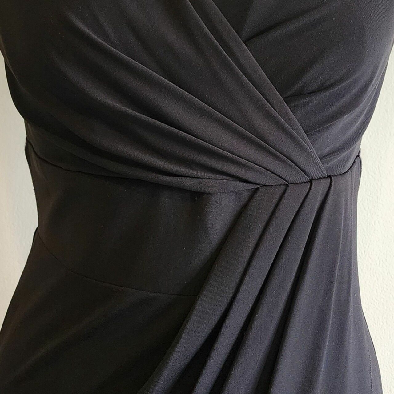 Blumarine Black Organic Sleeveless Midi Dress