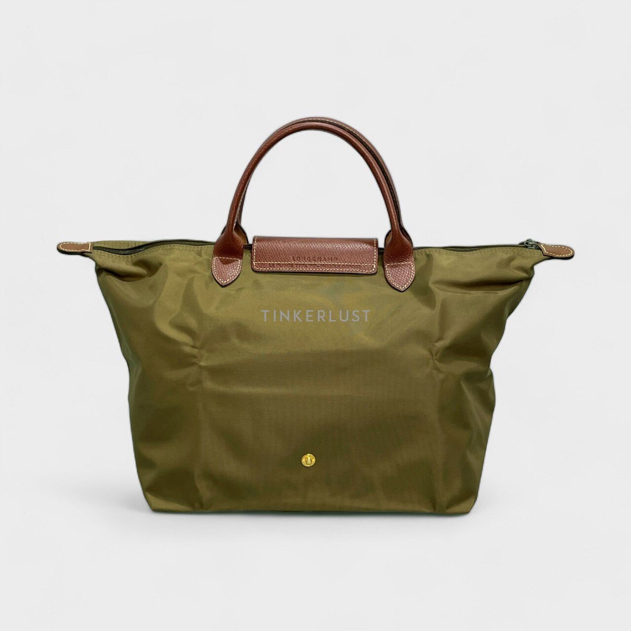 Longchamp Le Pliage Nylon Top-Handle Green Handbag