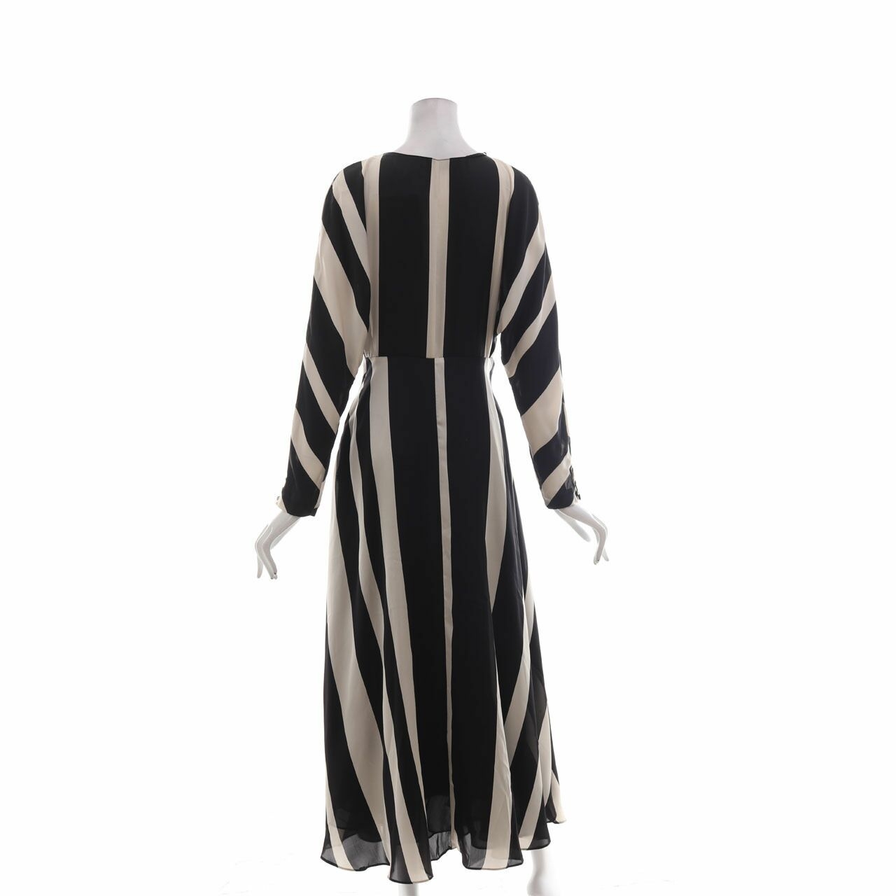 Zara Brown & Black Striped Long Dress